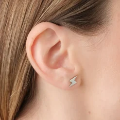 Simply Whispers Silver Lightning Stud Earrings Sale
