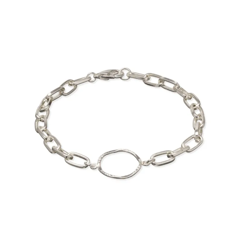 Simply Whispers Silver Paperclip Bracelet Fashion