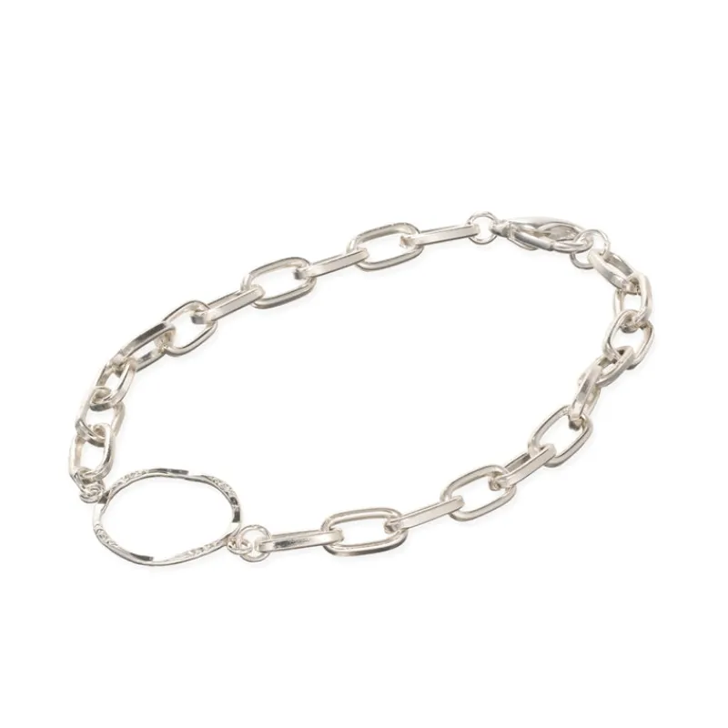 Simply Whispers Silver Paperclip Bracelet Fashion