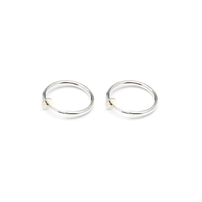 Simply Whispers Silver Plated 17 mm Spring Illusion Clip-On Hoop Earrings Sale