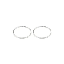 Simply Whispers Silver Plated Oversized Spring Clip-On Hoop Earrings New