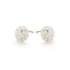 Simply Whispers Silver Plated Pearl Cushion Stud Earrings Clearance