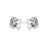 Simply Whispers Silver Stud Earrings 10mm Square Crystal Sale