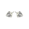 Simply Whispers Silver Stud Earrings Triangle Crystal Discount