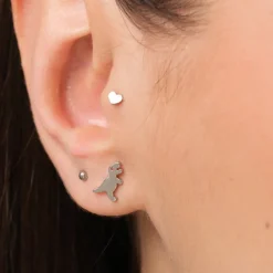 Simply Whispers Silver T-Rex Stud Earrings Best