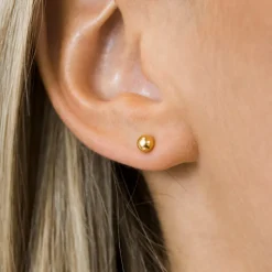 Simply Whispers Small Ball Stud Earrings Gold Plated Best