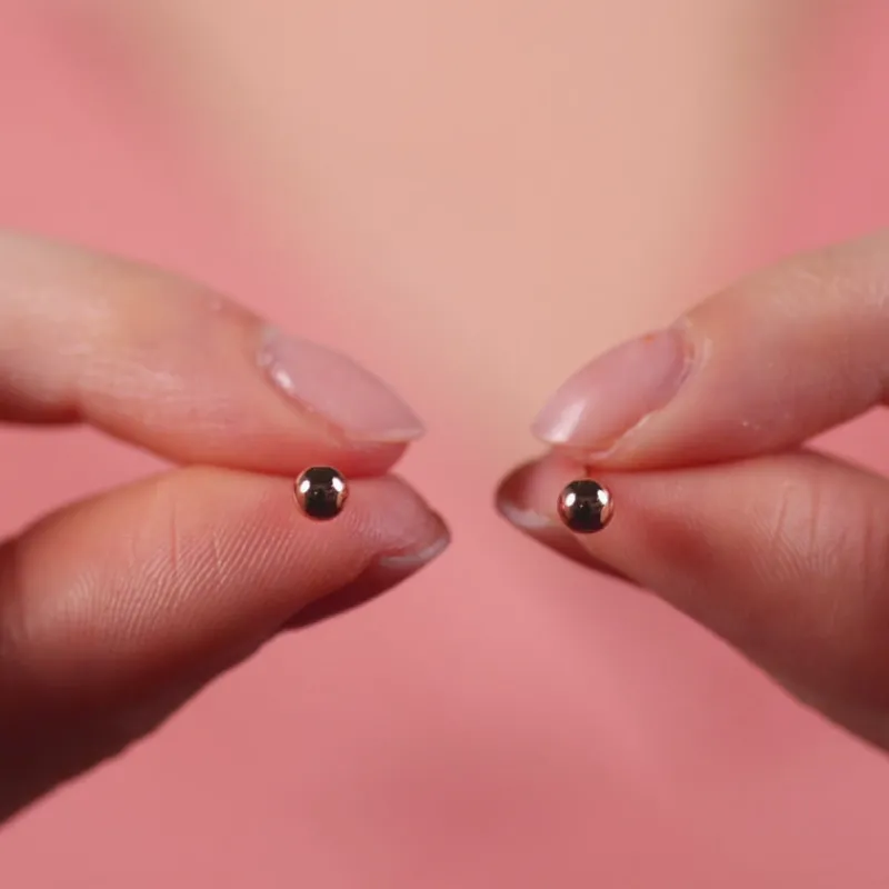 Simply Whispers Small Ball Stud Earrings Rose Gold Plated Online