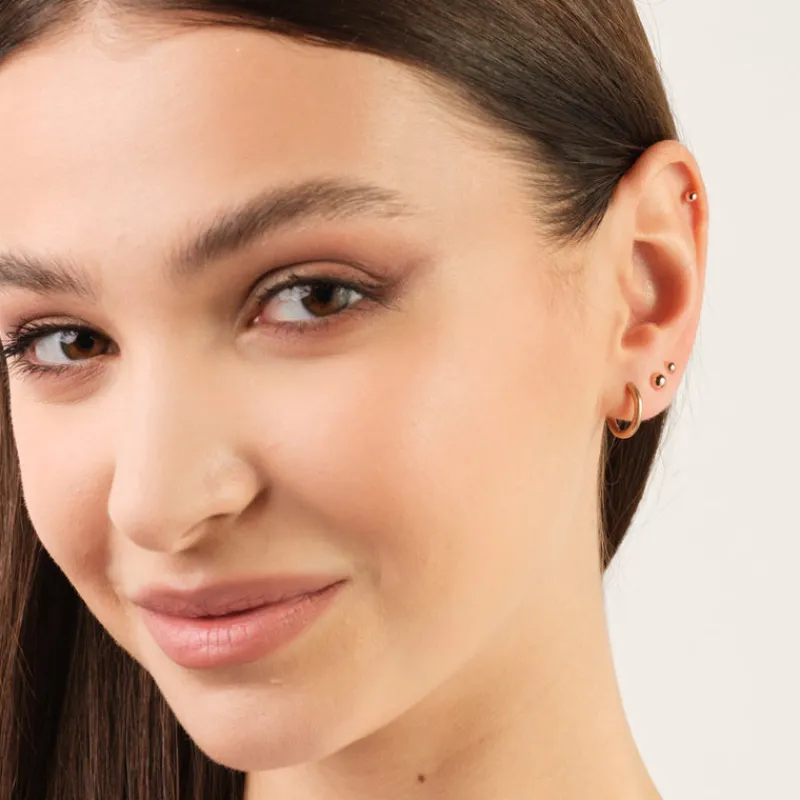 Simply Whispers Small Ball Stud Earrings Rose Gold Plated Online