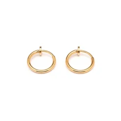 Simply Whispers Small Clip On Hoop Earrings New