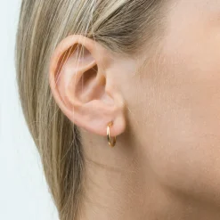 Simply Whispers Small Clip On Hoop Earrings New