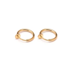 Simply Whispers Small Clip On Hoop Earrings New