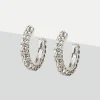 Simply Whispers Small Crystal Hoop Earrings Outlet