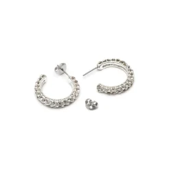 Simply Whispers Small Crystal Hoop Earrings Outlet