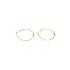 Simply Whispers Small Hoop Earrings Gold Plated Discount