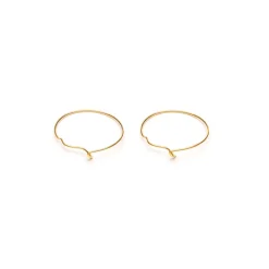 Simply Whispers Small Hoop Earrings Gold Plated Discount