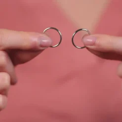 Simply Whispers Small Hoops Silver Plated Online