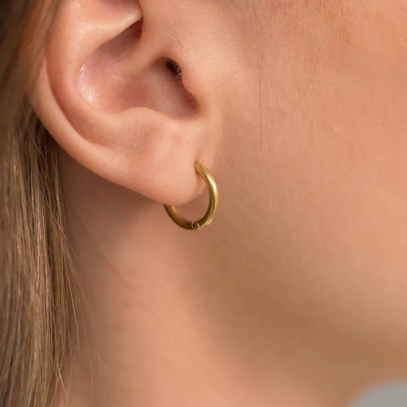 Simply Whispers Small Huggies Gold Plated Hot