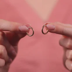 Simply Whispers Small Huggies Rose Gold Plated Clearance