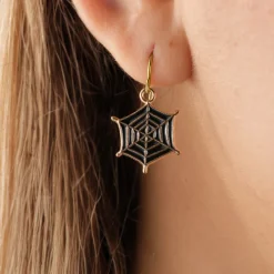 Simply Whispers Spiderweb Niobium French Hook Earrings Online