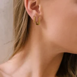 Simply Whispers Square Huggie Hoops Sale