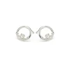 Simply Whispers Stainless Steel Claddagh Stud Earrings Fashion