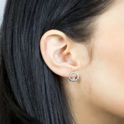 Simply Whispers Stainless Steel Claddagh Stud Earrings Fashion