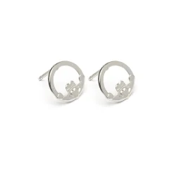 Simply Whispers Stainless Steel Claddagh Stud Earrings Fashion