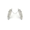 Simply Whispers Stainless Steel Feather Stud Earrings Outlet