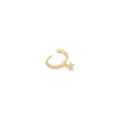 Simply Whispers Star Charm Hoop Earring Sale