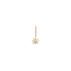 Simply Whispers Stardust Charm Hoop Earring Hot