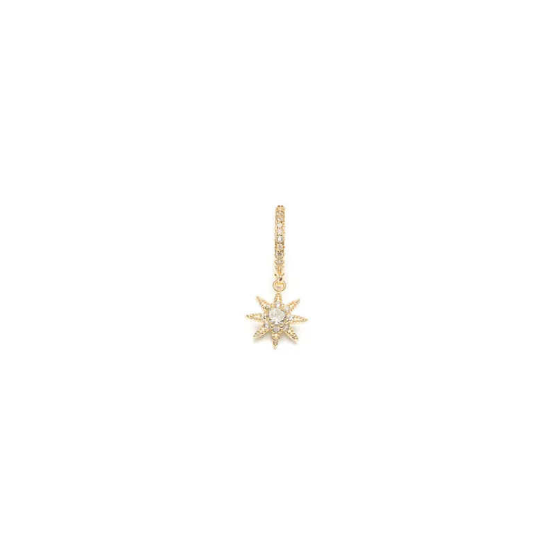 Simply Whispers Stardust Charm Hoop Earring Hot