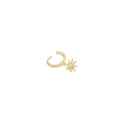 Simply Whispers Stardust Charm Hoop Earring Hot