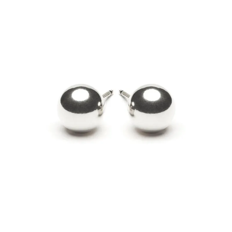Simply Whispers Sterling Silver 7 mm Ball Stud Earrings Discount