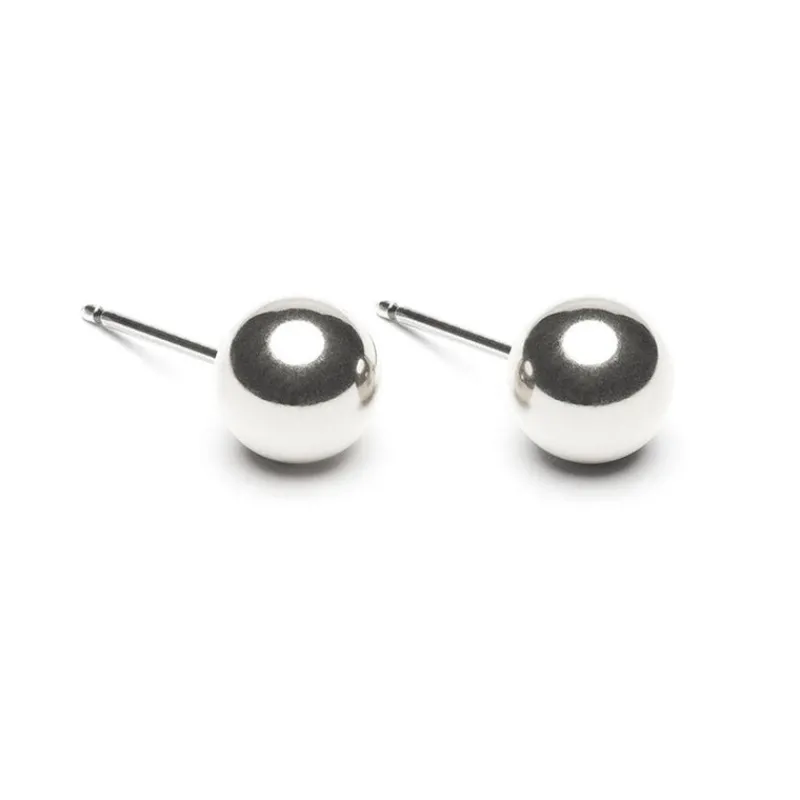 Simply Whispers Sterling Silver 7 mm Ball Stud Earrings Discount