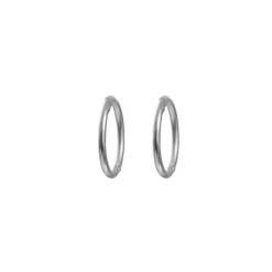 Simply Whispers 925 Sterling Silver 10 mm Endless Huggie Hoop New