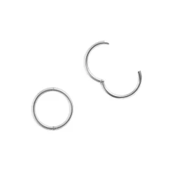 Simply Whispers 925 Sterling Silver 10 mm Endless Huggie Hoop New