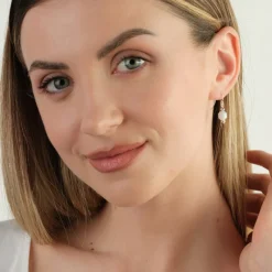 Simply Whispers 925 Sterling Silver Aquamarine French Hook Earrings Clearance