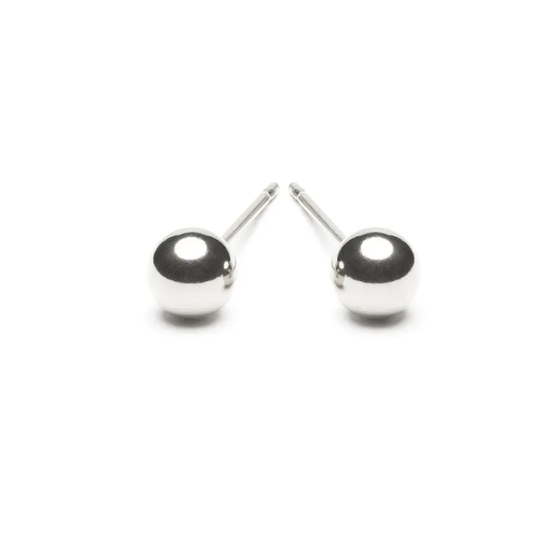 Simply Whispers 925 Sterling Silver Ball Stud Earrings New