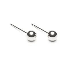 Simply Whispers 925 Sterling Silver Ball Stud Earrings New