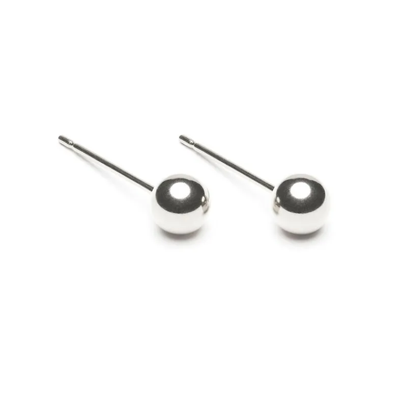 Simply Whispers 925 Sterling Silver Ball Stud Earrings New