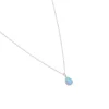 Simply Whispers Sterling Silver Blue Drop Opal Necklace Best