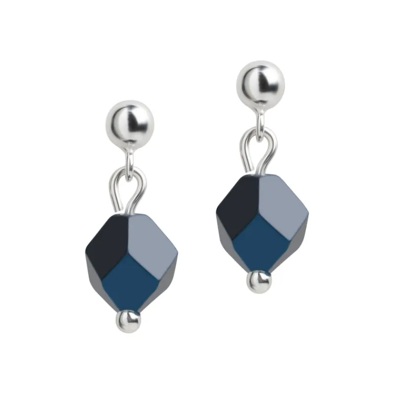 Simply Whispers 925 Sterling Silver Blue Peacock Drop Earrings Sale