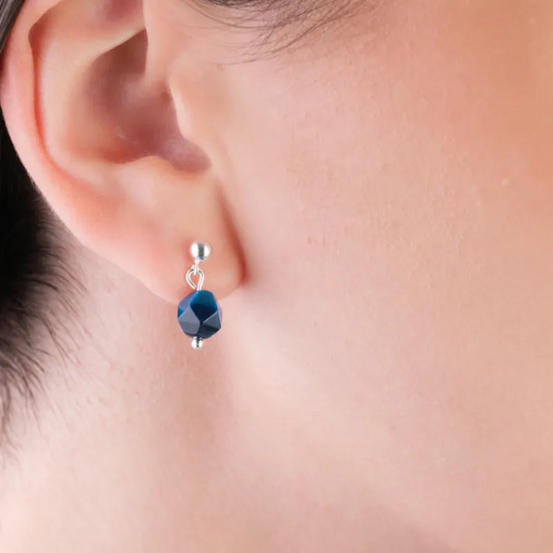 Simply Whispers 925 Sterling Silver Blue Peacock Drop Earrings Sale