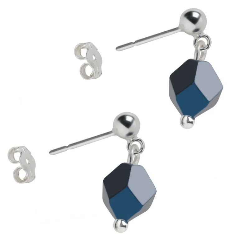 Simply Whispers 925 Sterling Silver Blue Peacock Drop Earrings Sale