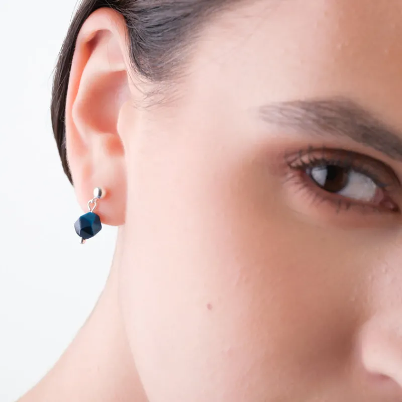 Simply Whispers 925 Sterling Silver Blue Peacock Drop Earrings Sale