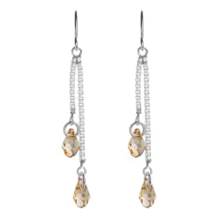 Simply Whispers 925 Sterling Silver Champagne French Hook Earrings Outlet