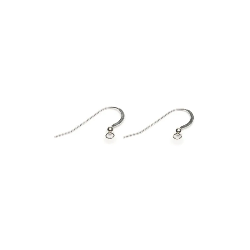 Simply Whispers Sterling Silver Flat French Hook With Ball Accessory - 1 Pair Best