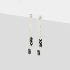 Simply Whispers 925 Sterling Silver Hematite Stone Earrings Sale