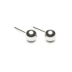 Simply Whispers 925 Sterling Silver Medium Ball Stud Earrings Hot
