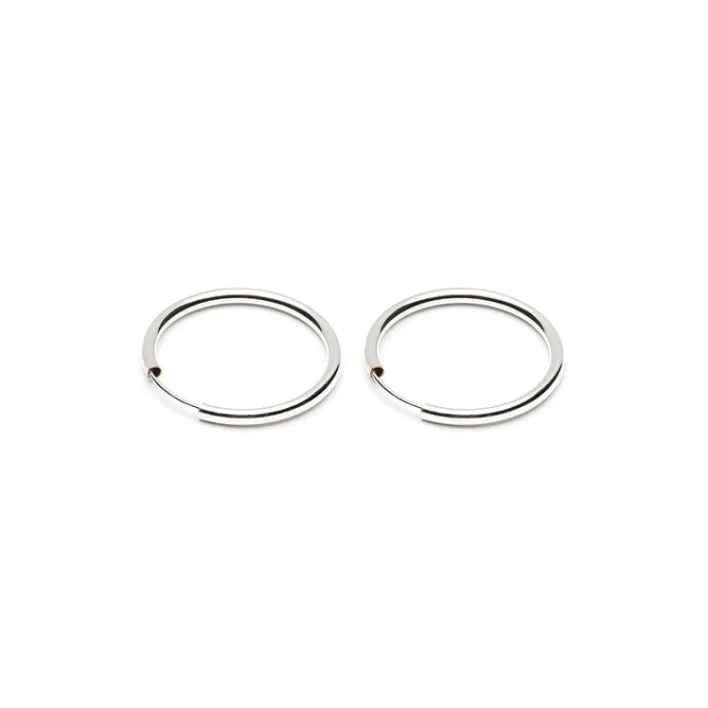 Simply Whispers 925 Sterling Silver Medium Endless Hoop Earrings Hot